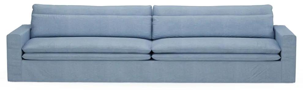 Rivièra Maison - Continental Sofa XL, washed cotton, ice blue - Kleur: bruin