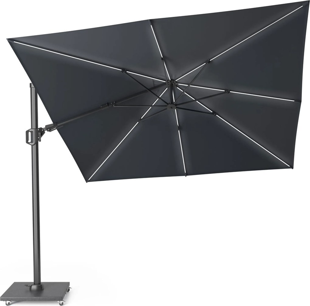 Platinum Challenger zweefparasol T2 3x3m (excl. voet) anthtracie GLOW