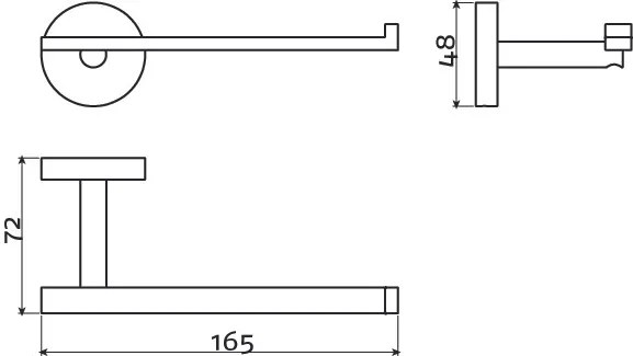 Clou Flat toiletrolhouder RVS geborsteld