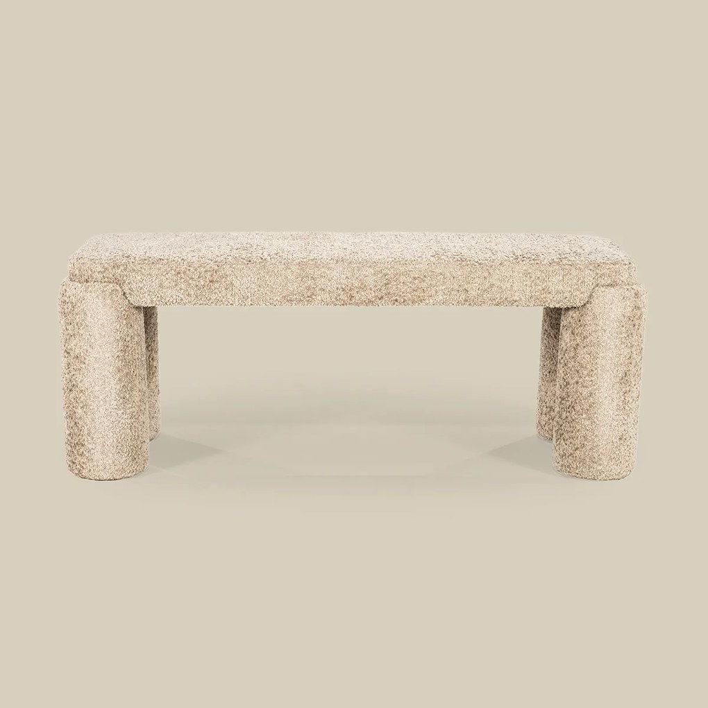 Halbank Met Ronde Poten Beige