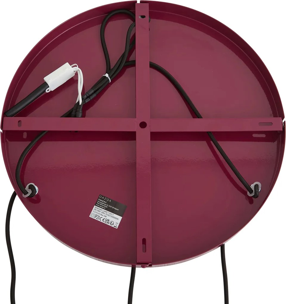 Retro hanglamp plum met metalen kap 3-lichts - Ophelia