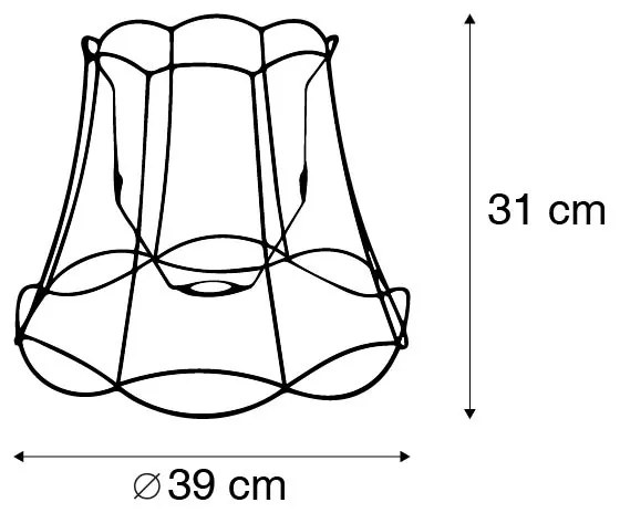 Metalen lampenkap zwart 40/31 - Granny Frame