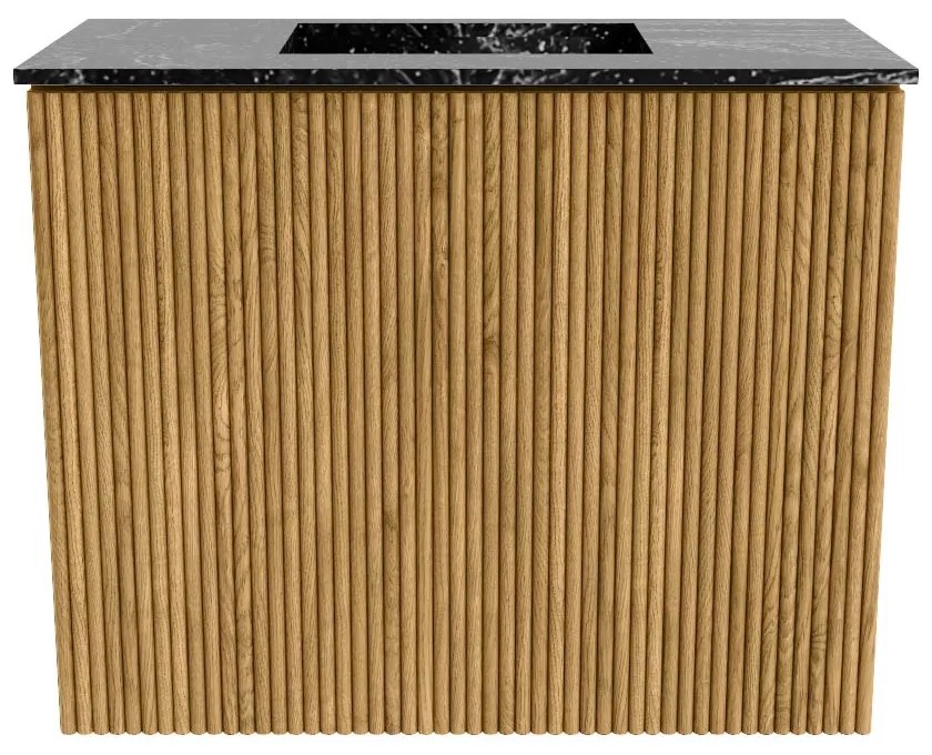 Mondiaz Joya DLux 50cm toiletmeubel oak met wastafel faye midden zonder kraangat lava