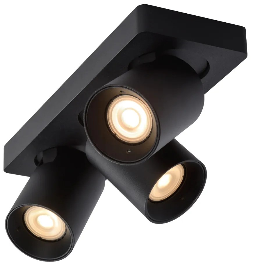 Lucide Nigel plafondlamp 3x 5W zwart