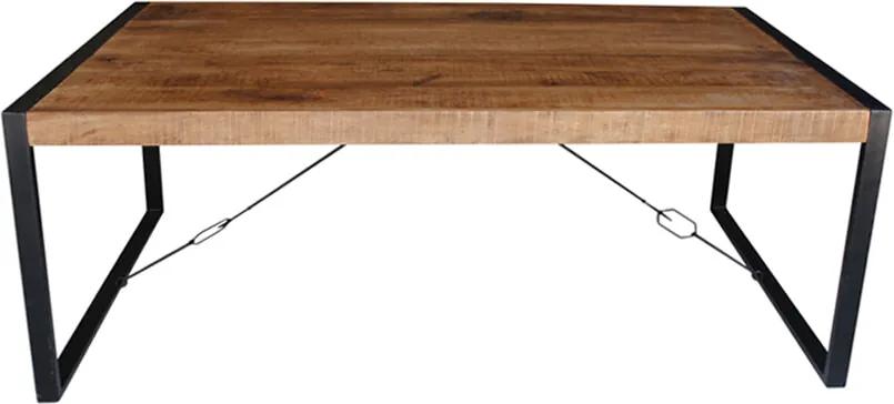 Industriële Eettafel 'Strong' Mango-hout, 240 x 100cm