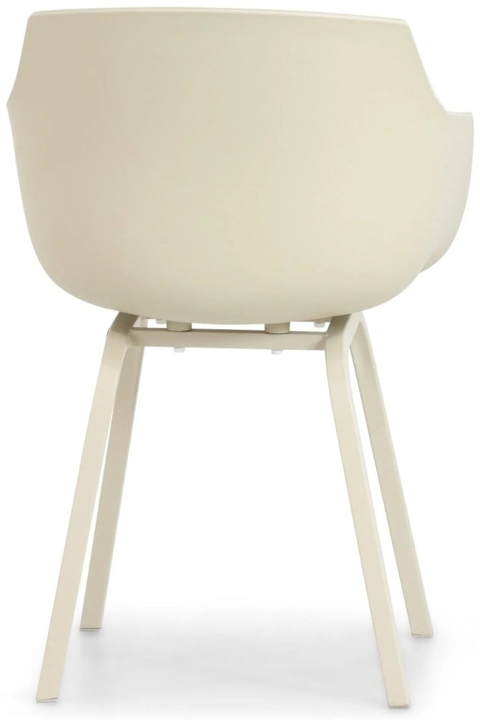 Tuinset 6 personen 260 cm Kunststof Taupe Lifestyle Garden Furniture Salina/San