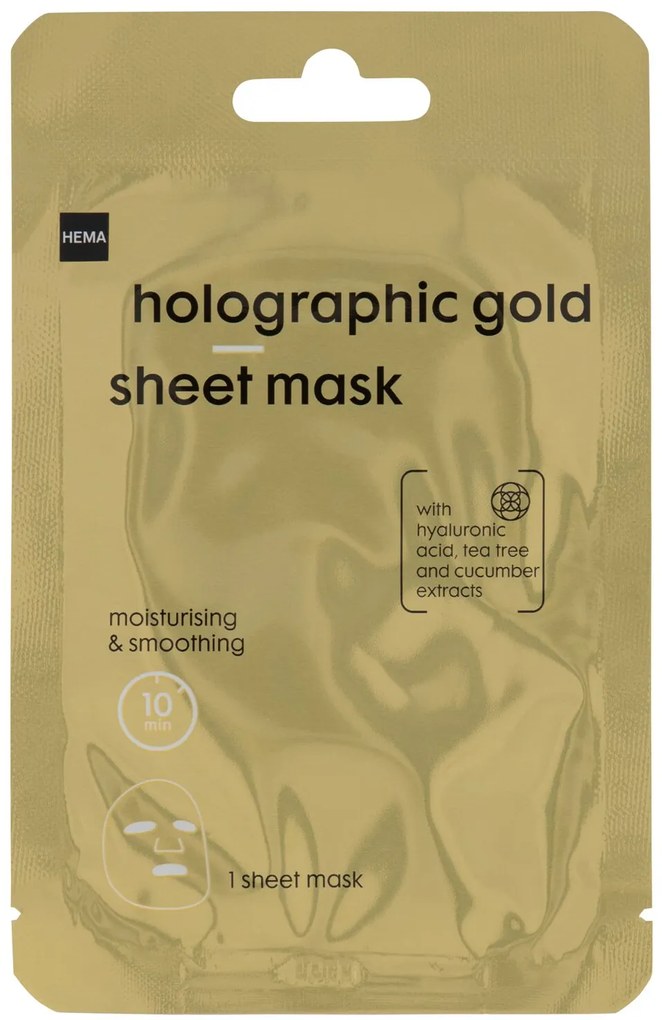HEMA Goudkleurig Holografisch Gezichtsmasker