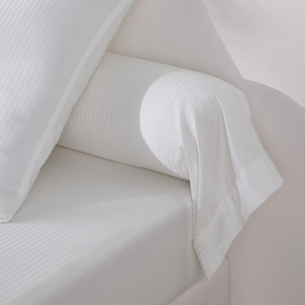 Bolstersloop in katoensatijn, Opale gestreept