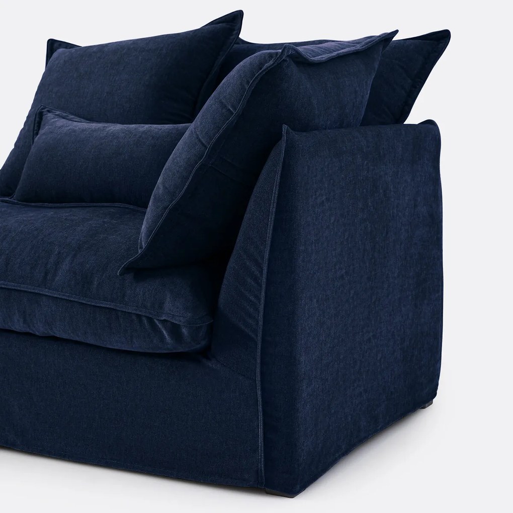 Longchair links, afneembare hoes, in gemêleerd polyester, ODNA