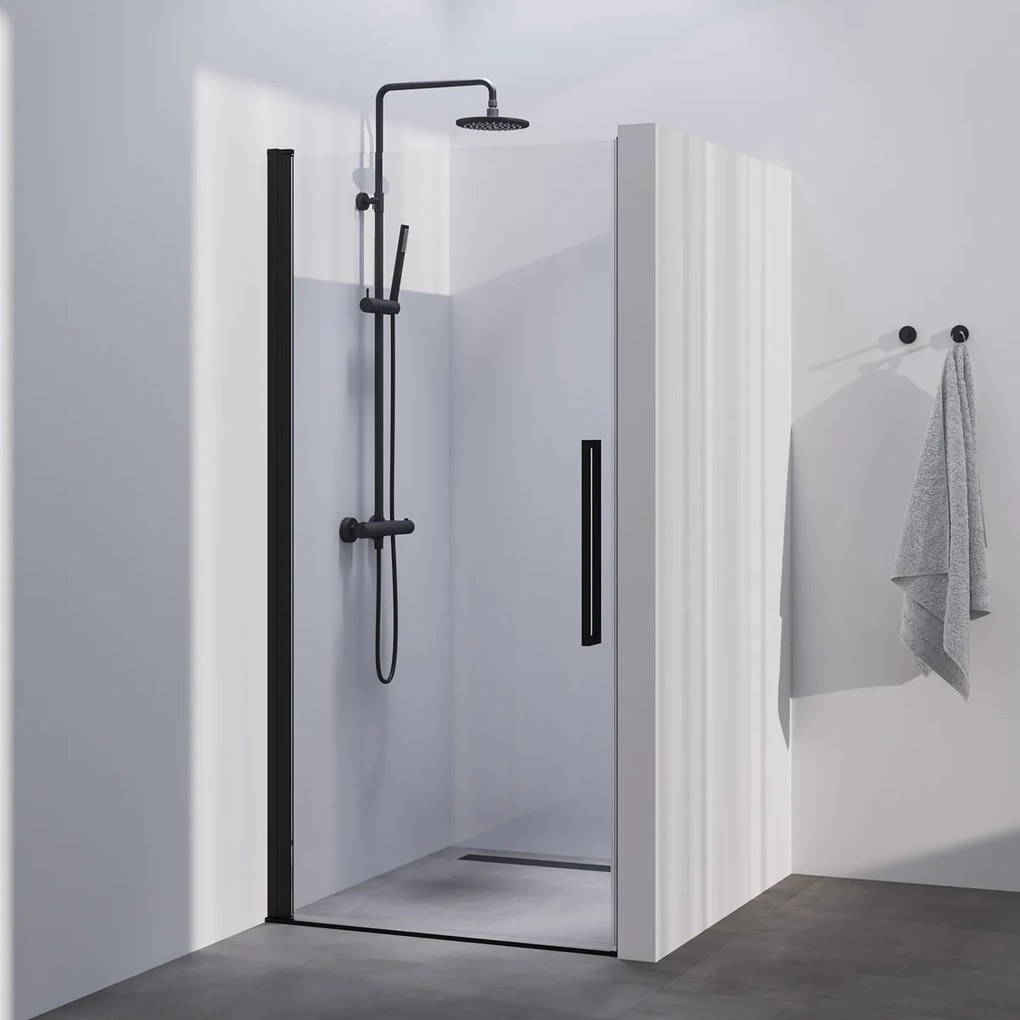 Brauer Season nisdeur met draaideur 90cm zwart mat