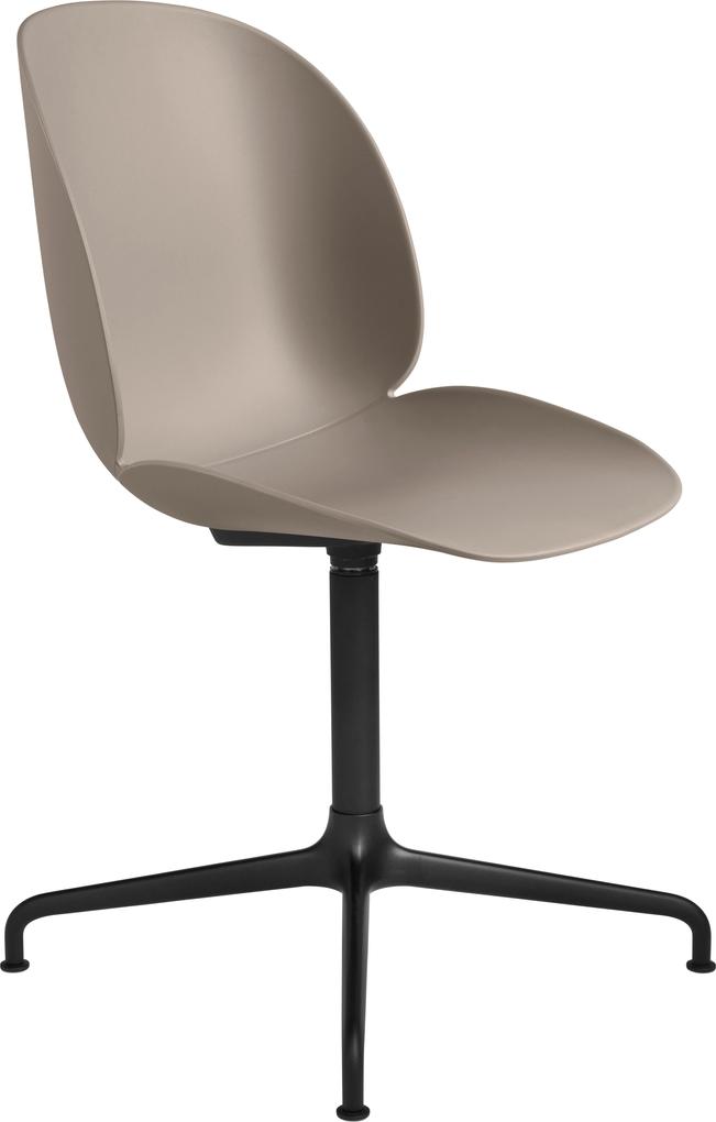 Gubi Beetle stoel met zwart aluminium swivel onderstel new beige