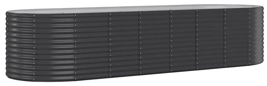 vidaXL Plantenbak 322x100x68 cm gepoedercoat staal antracietkleurig
