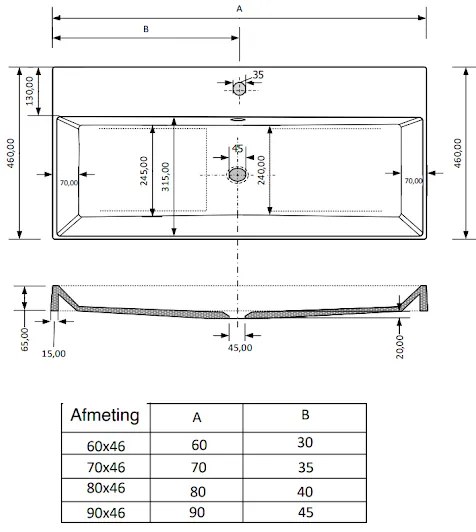 Fontana Kolo wastafelmeubel mat wit 80cm zwarte wastafel 1 kraangat met ronde spiegel