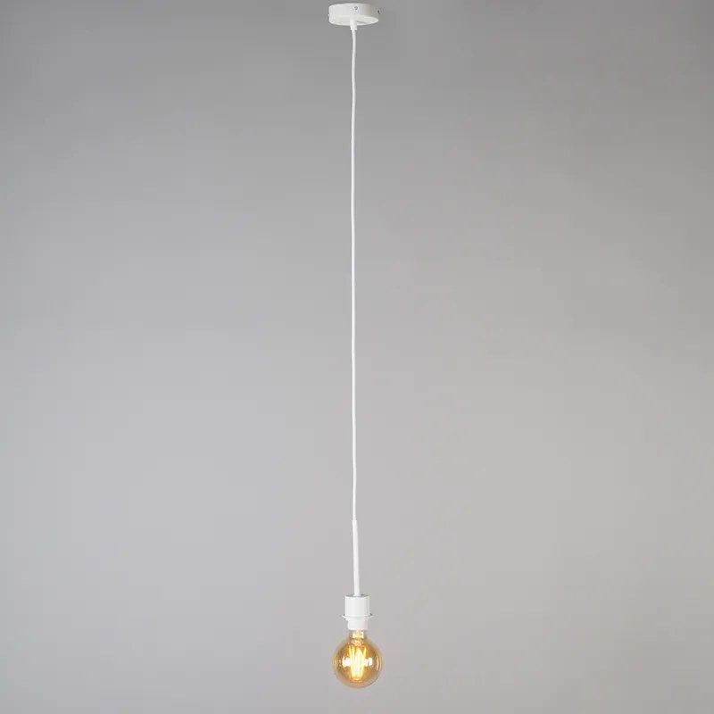 Moderne hanglamp wit met kap 45 cm taupe - Combi 1
