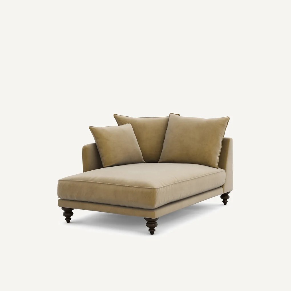 Longchair in fluweel, Lazare