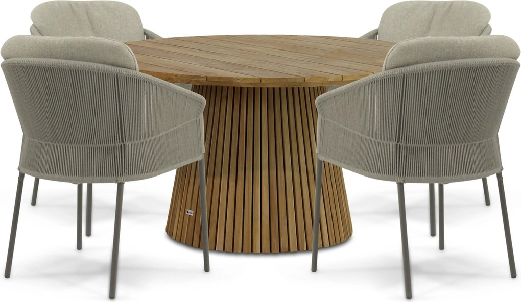 Tuinset 4 personen  Rope Taupe 4 Seasons Outdoor Florence/Fungo