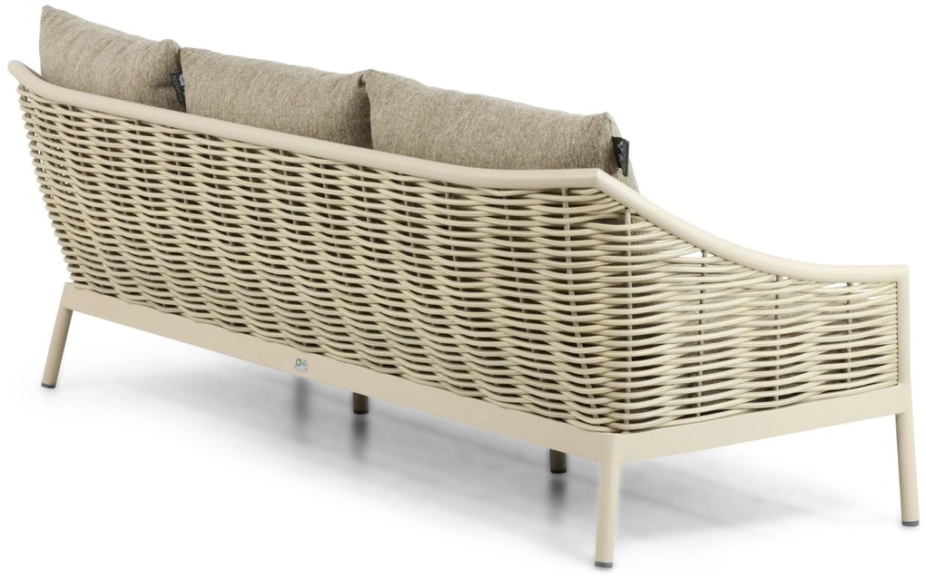 Stoel en Bank Loungeset 5 personen Aluminium/Wicker Taupe Apple Bee Milou