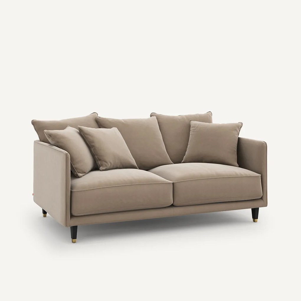 3-zits compacte fluwelen bank, Lazare