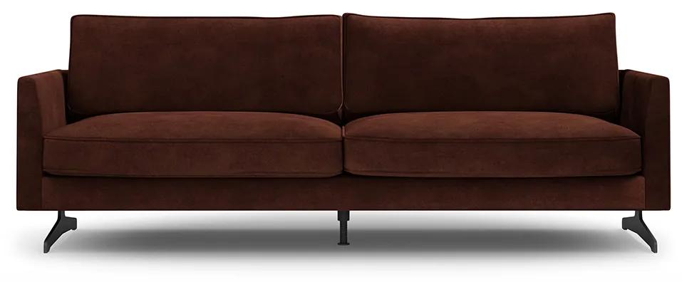 Rivièra Maison - The Camille Sofa 3 Seater, velvet, chestnut - Kleur: bruin