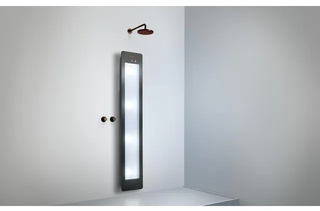 Sunshower Round Plus L infrarood + UV licht opbouw incl. Wandbeugel 185x33x12cm full body Black L0600-L0102-SML0700