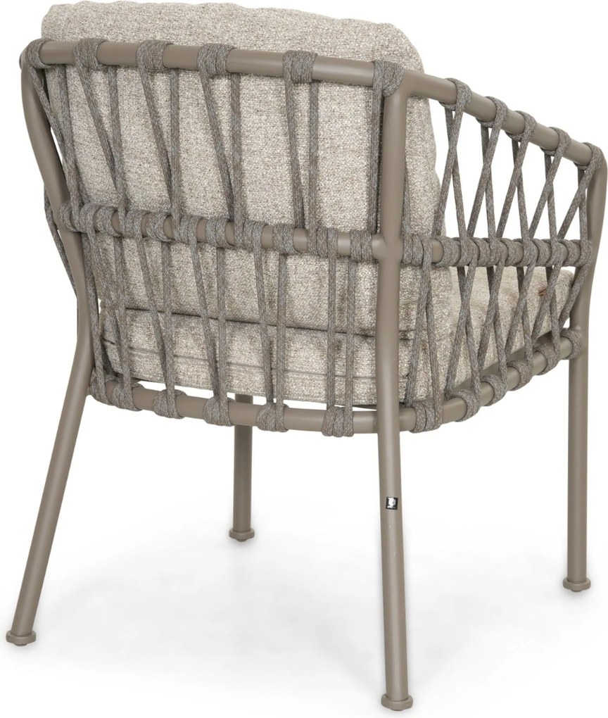 Tuinset Ronde Tuintafel 6 personen 158 cm Rope Taupe Santika Furniture Santika