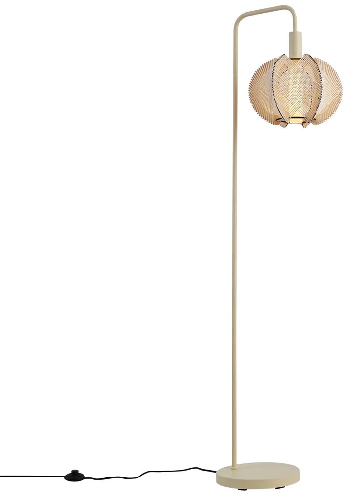 Japandi vloerlamp beige met kap - Gertie