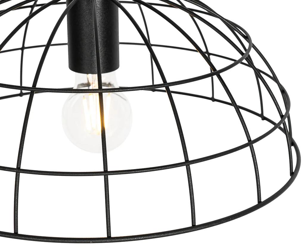 Eettafel / Eetkamer Industriële hanglamp zwart 2-lichts - Hanze Industriele / Industrie / Industrial E27 Binnenverlichting Lamp