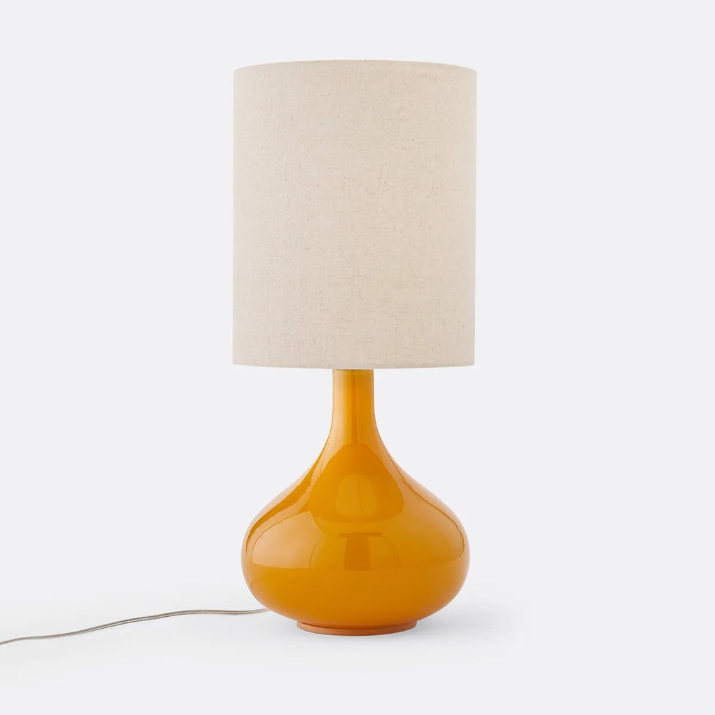 Tafellamp in glas en linnen, Juna