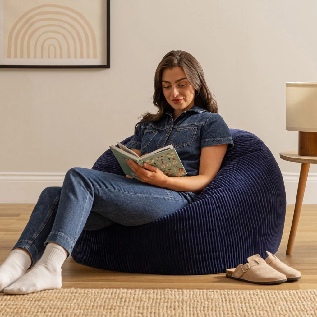 Cloudy Corduroy Zitzak - Marineblauw