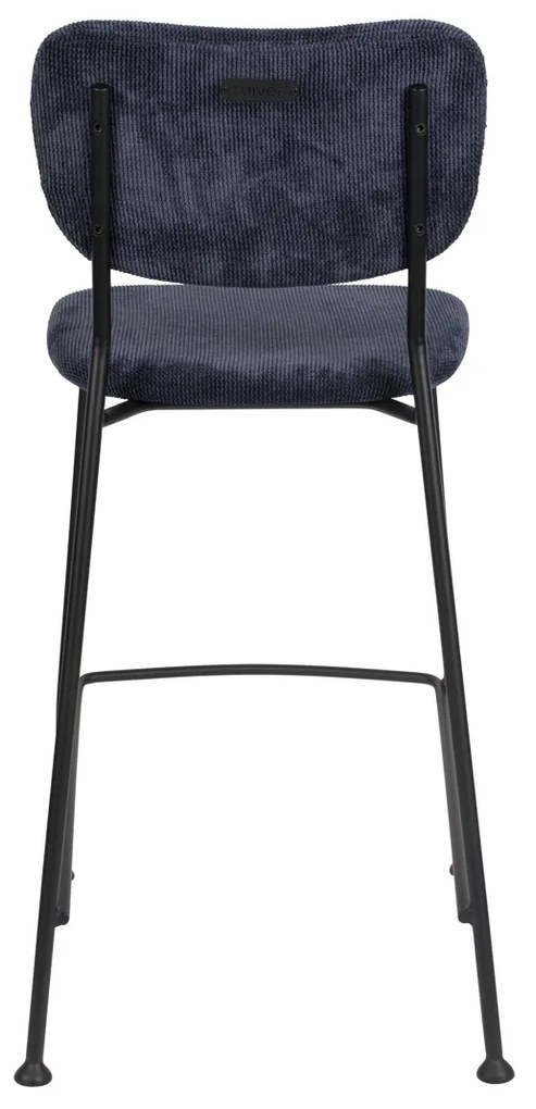 Zuiver Benson Lage Barkruk Stof Donkerblauw