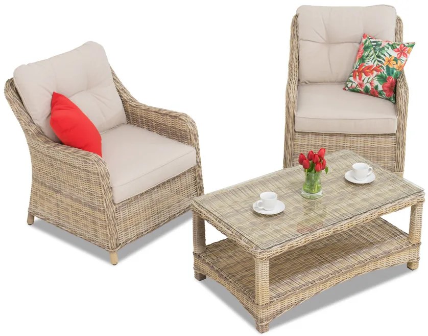 Garden Point technorattan set Toledo Terrace beige