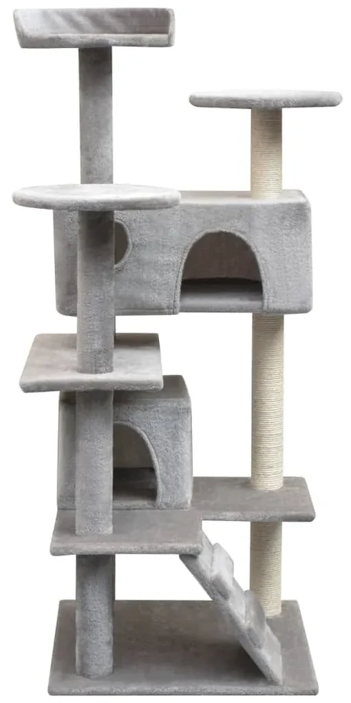 vidaXL Kattenkrabpaal met sisal krabpalen 125 cm grijs
