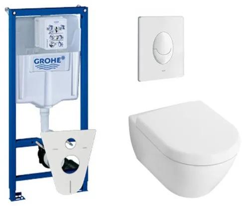 villeroy en boch Subway 2.0 toiletset met inbouwreservoir, softclose en quick release closetzitting en bedieningsplaat wit