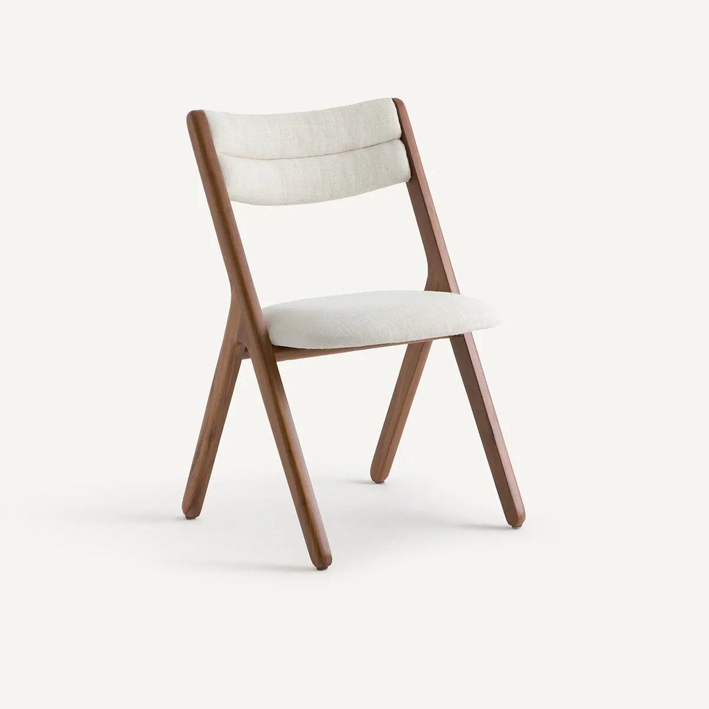 Notenhouten stoel, Camminata, ontwerp Emmanuel Gallina