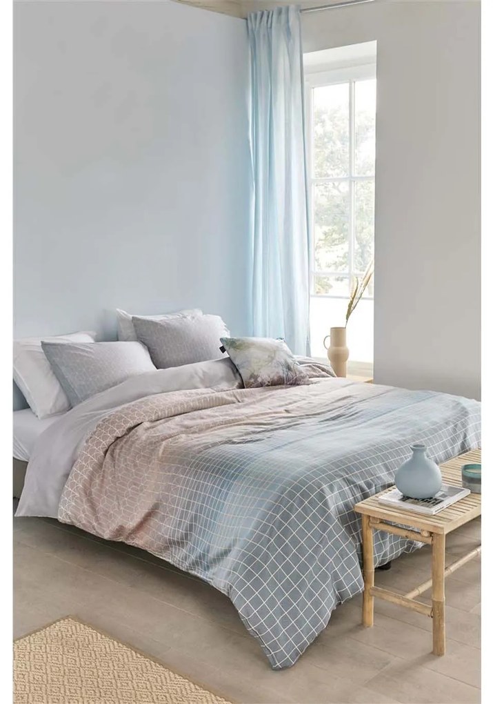 Beddinghouse Gillian Dekbedovertrek Blue Grey – Bij Swiss Sense