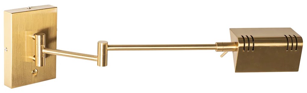 Design wandlamp messing incl. LED dimbaar - Notia