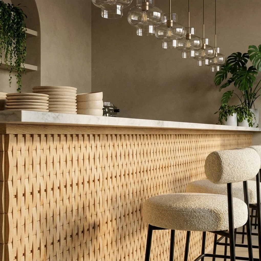 3D Houten Wandpaneel | Eiken Licht | 30×30 cm | Wanddecoratie