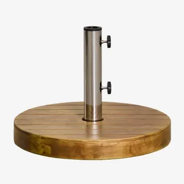 Ronde Parasolvoet Ø50 Cm In Canco Hout Natuurlijk - Sklum