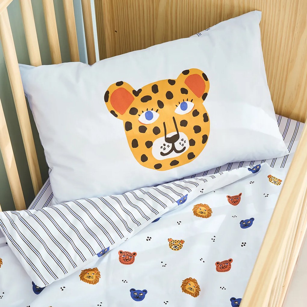 Baby kussensloop, perkal katoen, dierenprint, PETITE SAVANE