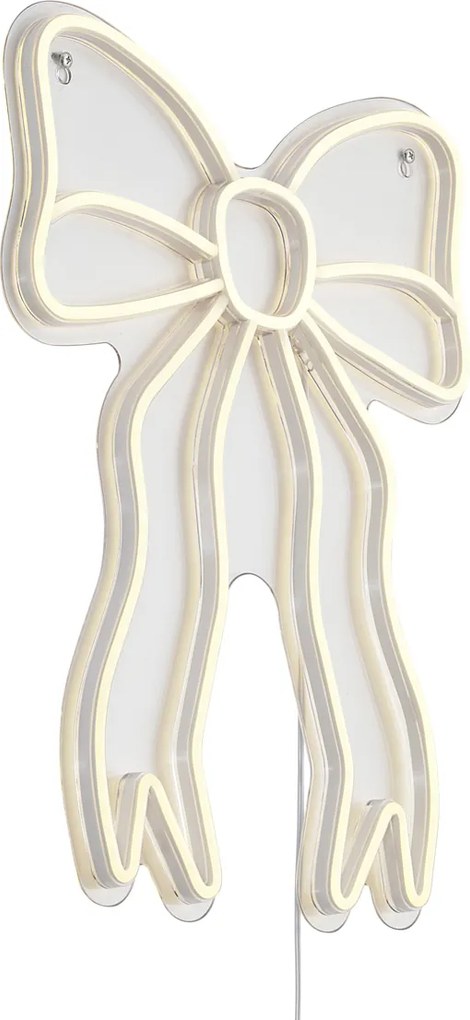 Neon wandlamp warm wit incl. LED - Bow