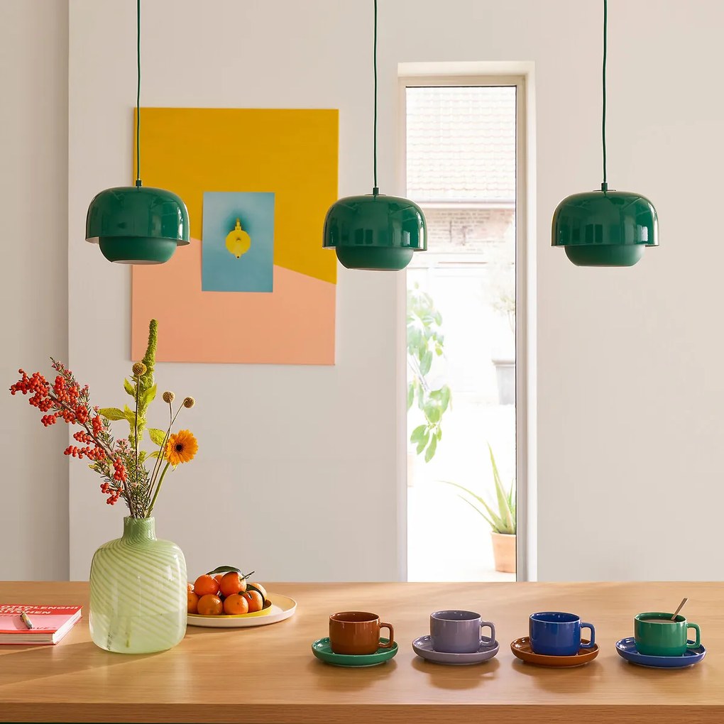 Hanglamp van gekleurd metaal Ø21,4 cm, Kinoko