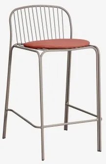 Anerina Hoge Tuinstoel Van Staal Moka Bruin & ↑65 Cm & Terracota - Sklum