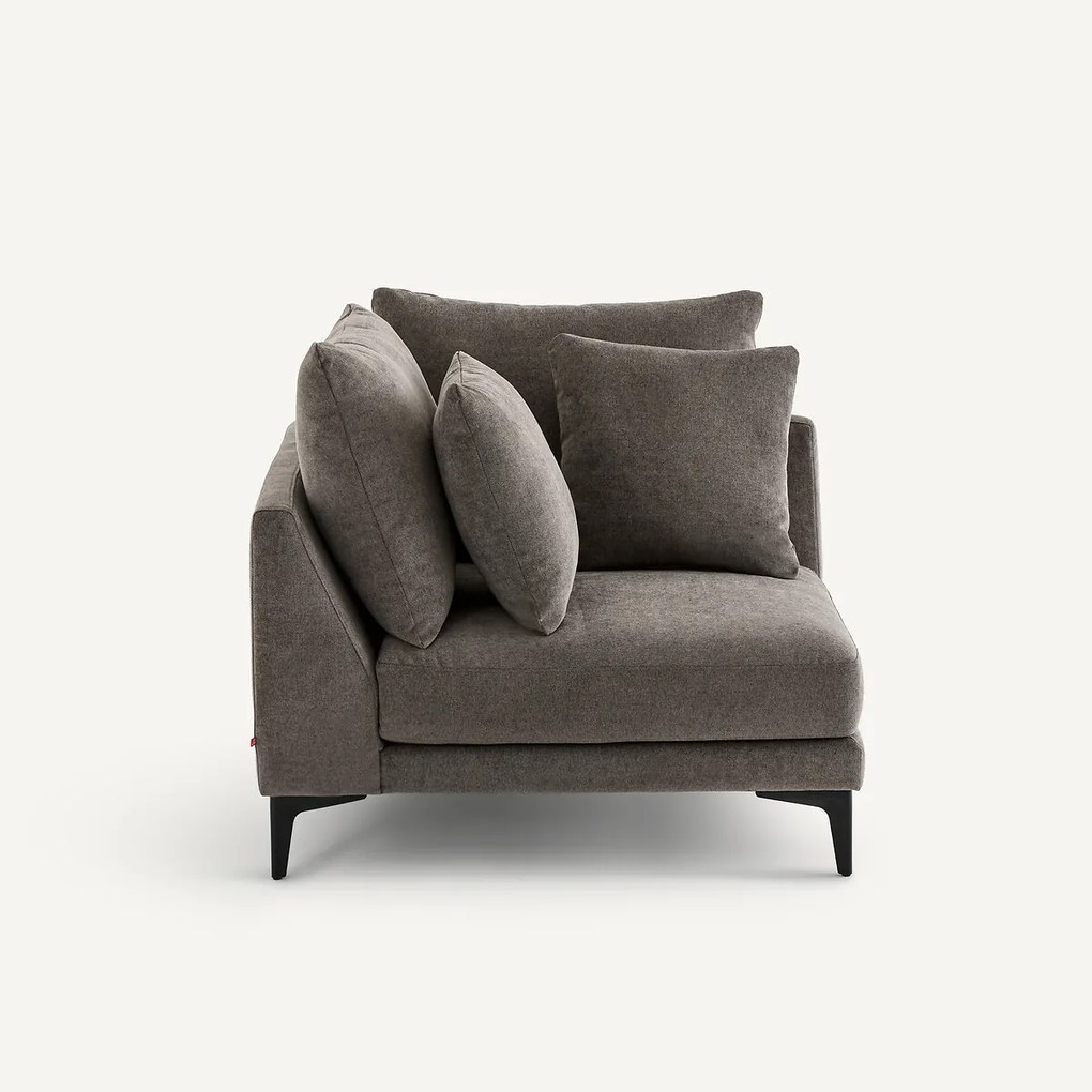 Hoekbank in polyestermix, MODERNISTE, ontwerp Emmanuel Gallina