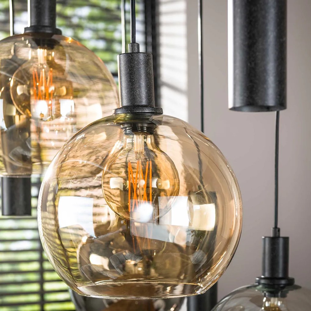 Hanglamp Met Bolvormige Glazen