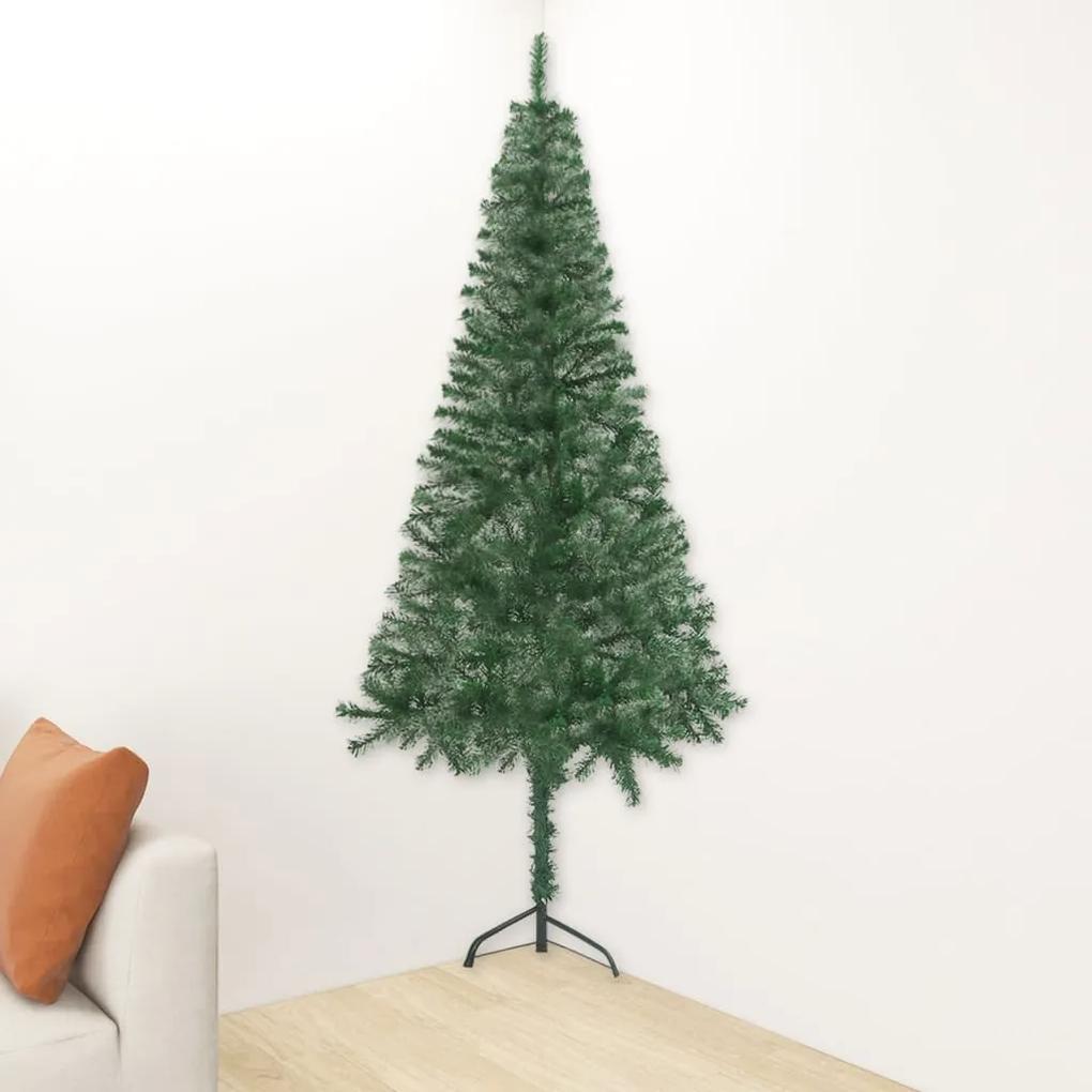 vidaXL Kunstkerstboom met LED's hoek 120 cm PVC groen
