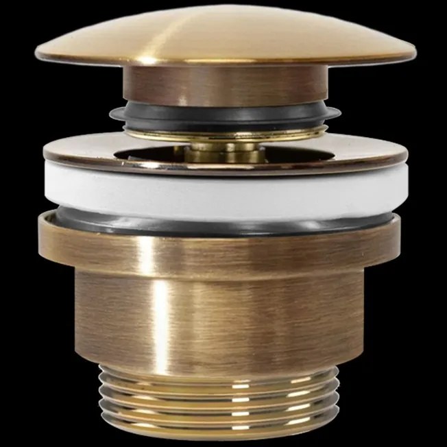 Wastafelplug universeel klik-klak Rea Brushed GOLD Antique