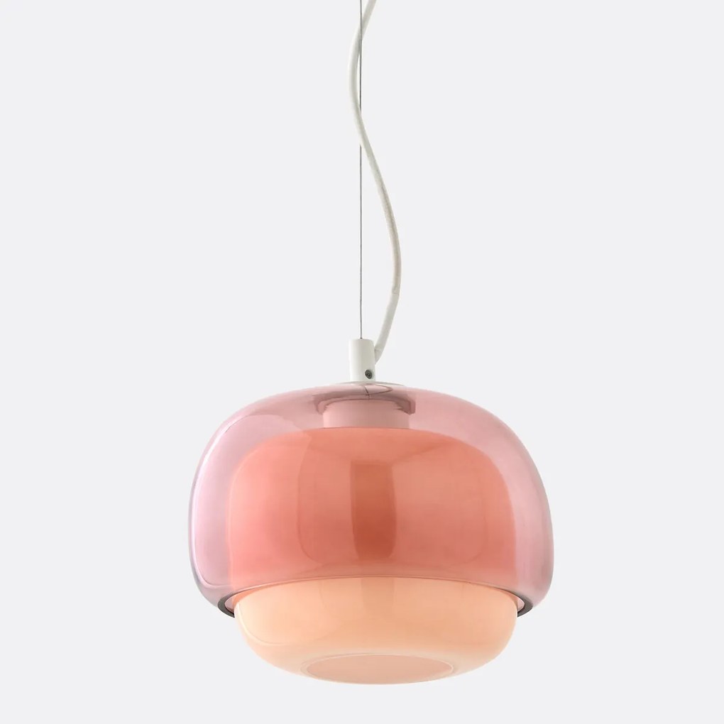 Hanglamp in gekleurd glas,Ø21,5 cm, Kinoko