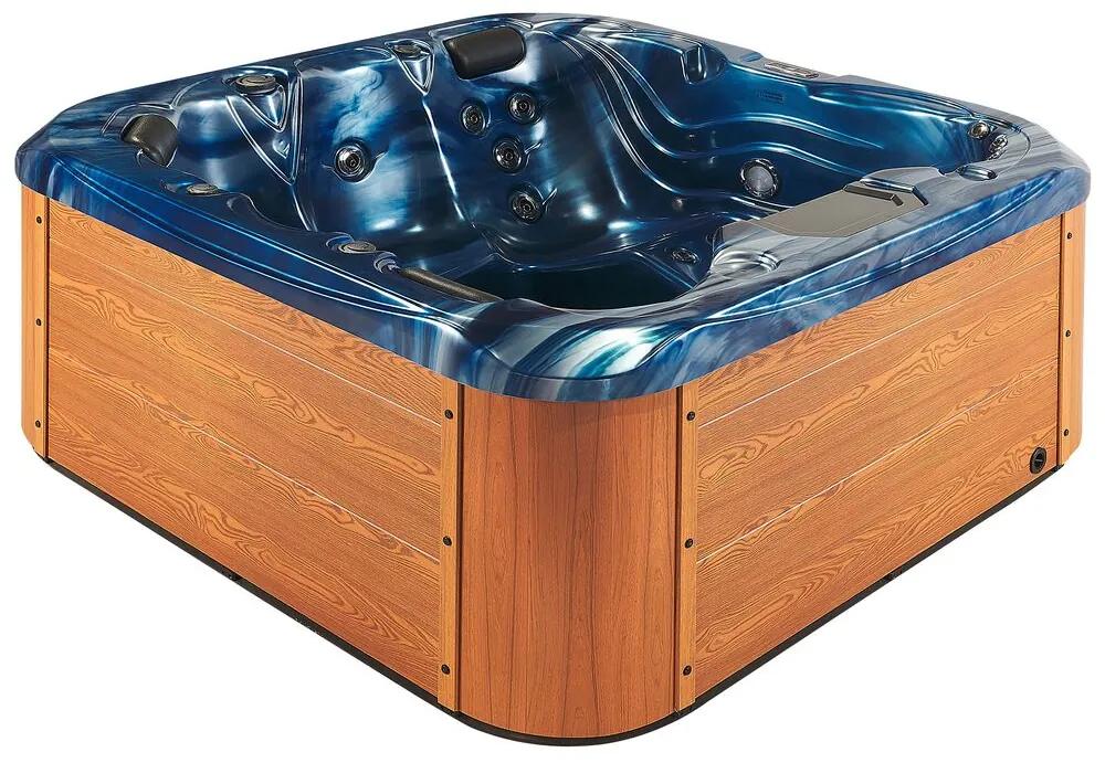Vierkante Hot Tub met LED Blauw LASTARRIA Beliani