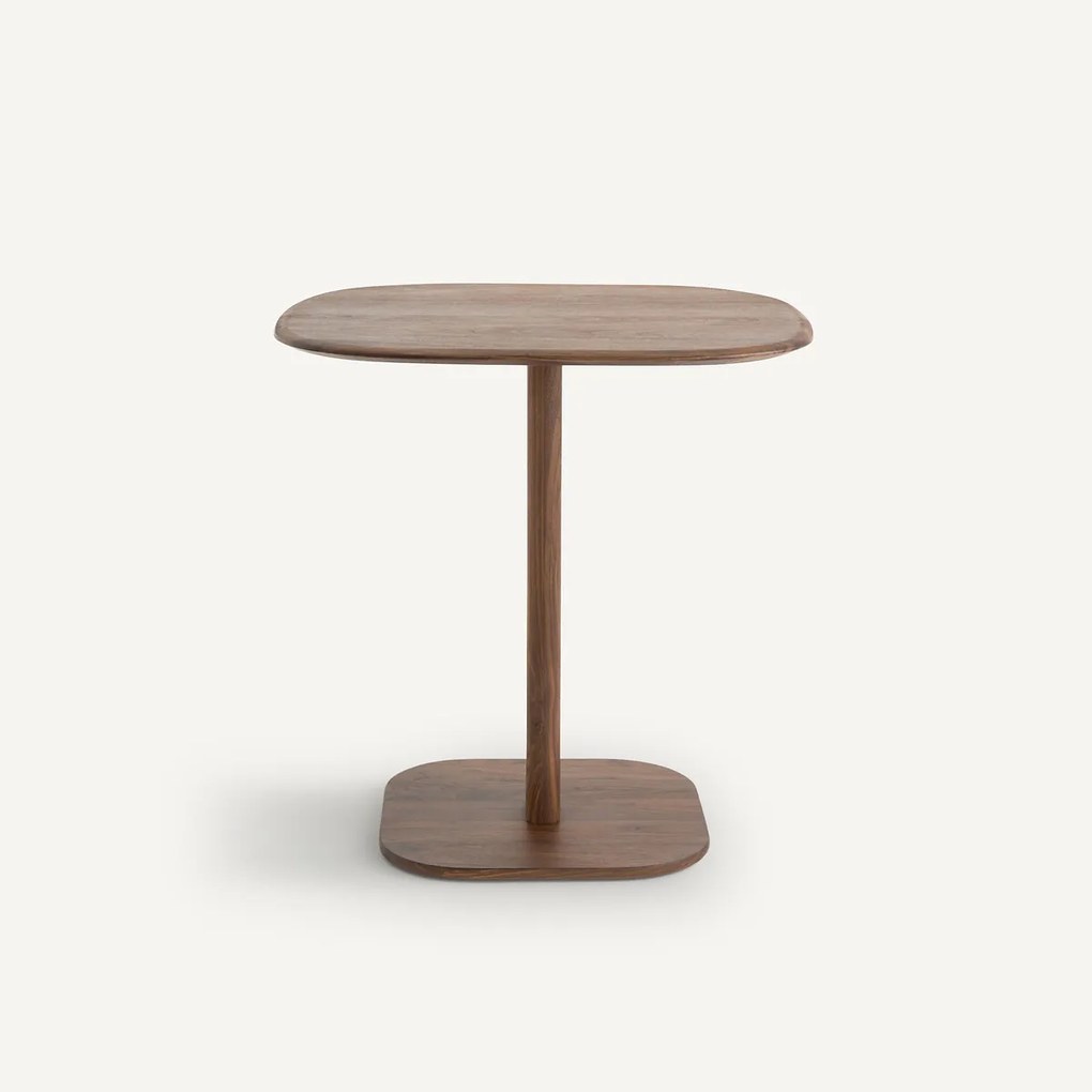 Bistrotafel, 2 personen, massief notenhout, ontwerp Emmanuel Gallina, MONCEAU