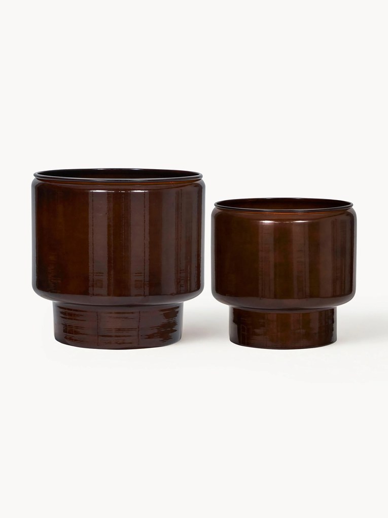 Handbeschilderde plantenbakken Oasis, 2-delig